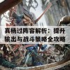 真杨过阵容解析：提升输出与战斗策略全攻略