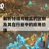 解析特级与精品的区别及其在行业中的应用价值