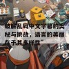 破解乱码中文字幕的奥秘与挑战，语言的美丽在于其多样性”