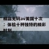 精品无码av美国十次：体验十种独特的精彩时刻