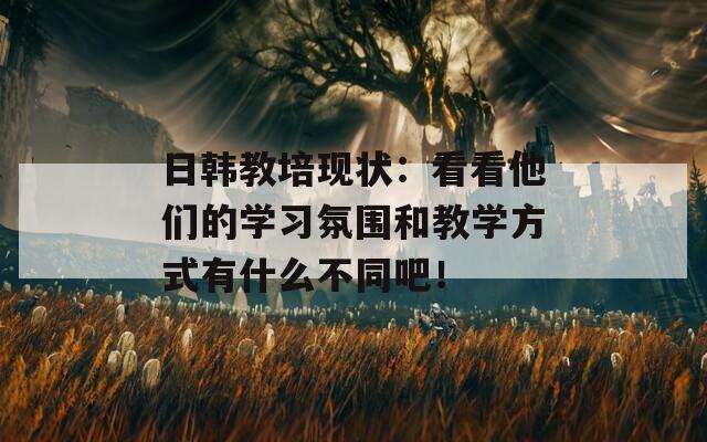 日韩教培现状：看看他们的学习氛围和教学方式有什么不同吧！