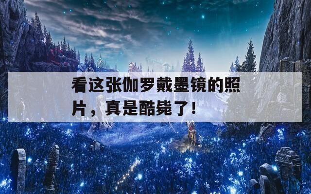 看这张伽罗戴墨镜的照片，真是酷毙了！