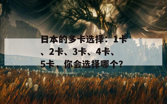 日本的多卡选择：1卡、2卡、3卡、4卡、5卡，你会选择哪个？