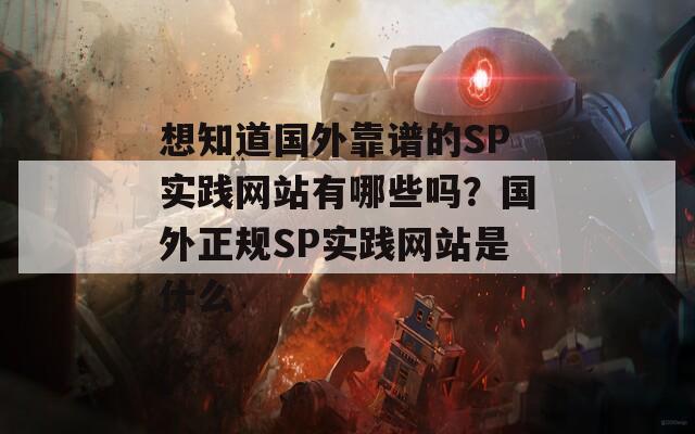 想知道国外靠谱的SP实践网站有哪些吗？国外正规SP实践网站是什么